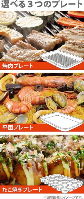 ランキング入賞商品 Roommate 選べる３wayプレート パーティープレート 焼肉プレート 平面プレート たこ焼きプレート チャンピオン Centrodeladultomayor Com Uy