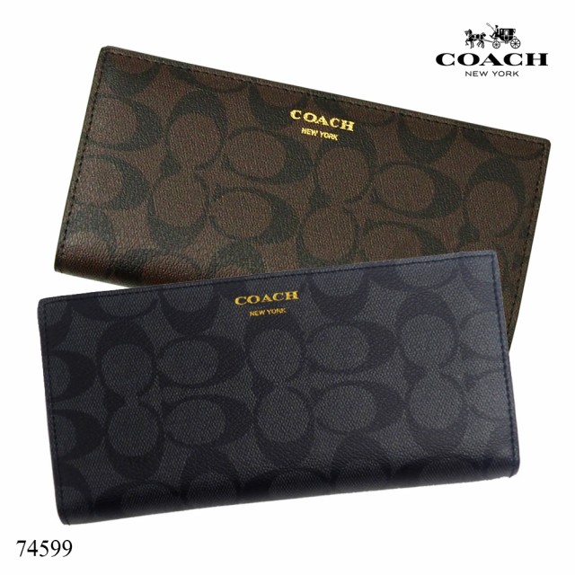 コーチ COACH 二つ折り長財布 74599 メンズ ブリーカー シグネチャー ブレスト アウトレットの通販はWowma!（ワウマ