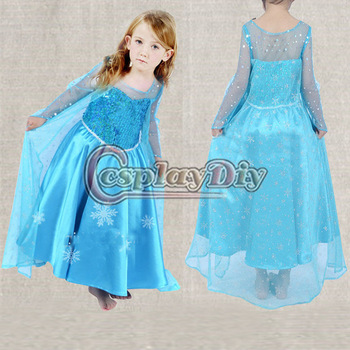 豪華 高品質 高級コスプレ衣装 ディズニー風 アナと雪の女王 ドレス アナ エルサ タイプ Elsa Queen Dressver 27 子供用キッズ ワンピース 王冠 期間限定セール Carlavista Com