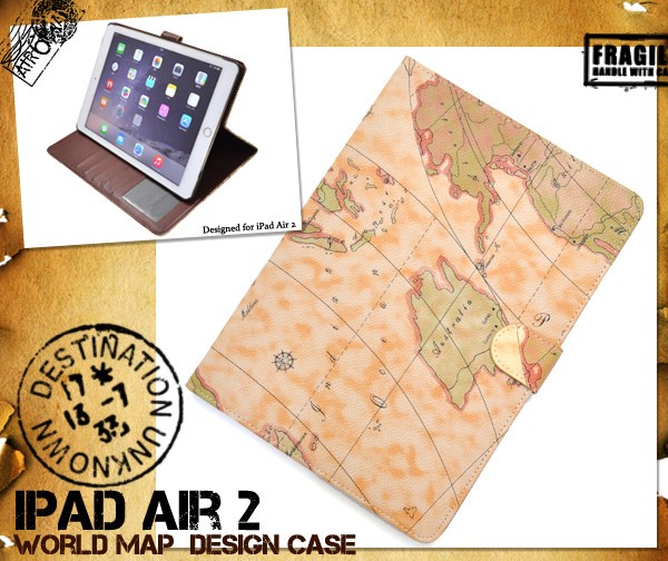Ipad Air2 手帳 ケース Ipad Air2 手帳型 カバー Ipadair2 ケース かわいい スリープモード Ipad Air2 スタンド Ipad Air2 地図の通販はau Wowma ワウマ スマホイール 商品ロットナンバー
