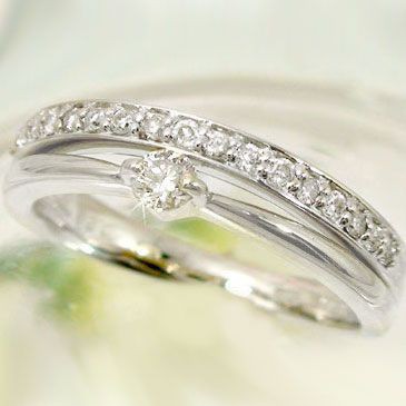 【セール】 指輪 ダイヤモンドリング ホワイトゴールドk18重ねづけ風 ダイヤリングK18wg指輪ダイヤ0.24ct, 異国精肉店ザアミーゴス 31678464