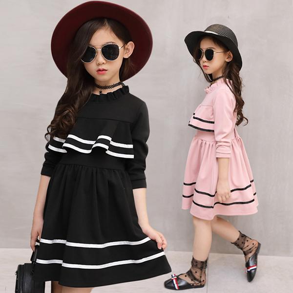 子供ワンピース 子供ドレス ワンピース フォーマル ストライプ 子供服 女の子 フレアワンピース ワンピース ドレス 入園式 卒業式 結婚式 の通販はWowma!