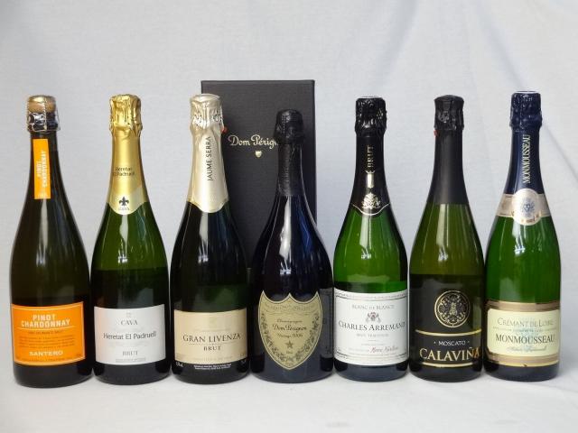 レビューで送料無料 ドンペリ飲み比べ7本セット ドンペリニヨン ギフト箱付 白 正規輸入品750ml 世界の厳選スパークリングワイン 辛口5本 甘口１本 史上最も激安 Olsonesq Com