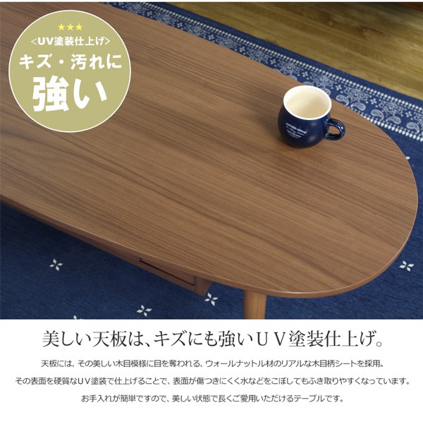 定番超特価∸ 北欧デザインオーバルテーブル マーケット - ミキヤ家具店|商品ロットナンバー:209901693 引き出し付(2杯)WT-34Bの通販はau PAY 好評超歓迎