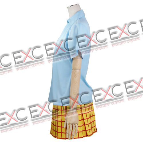 早割クーポン 弱虫ペダル 総北高校女子制服 夏服 青シャツ 風 コスプレ衣装 特売 Olsonesq Com