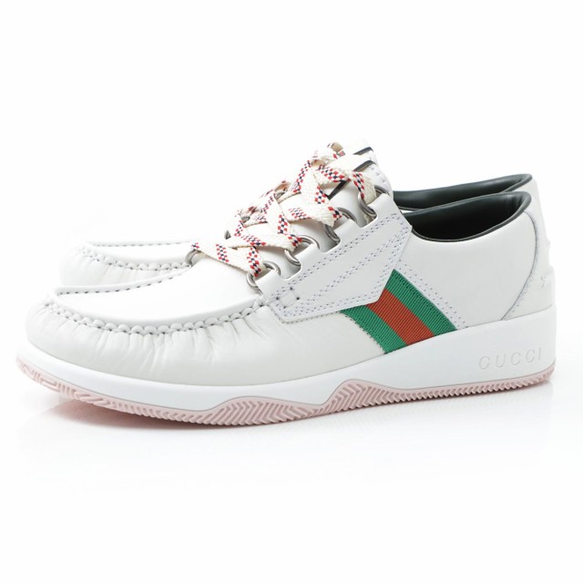 あす着 グッチ Gucci スニーカー メンズ Leather Raceup Shoesの通販