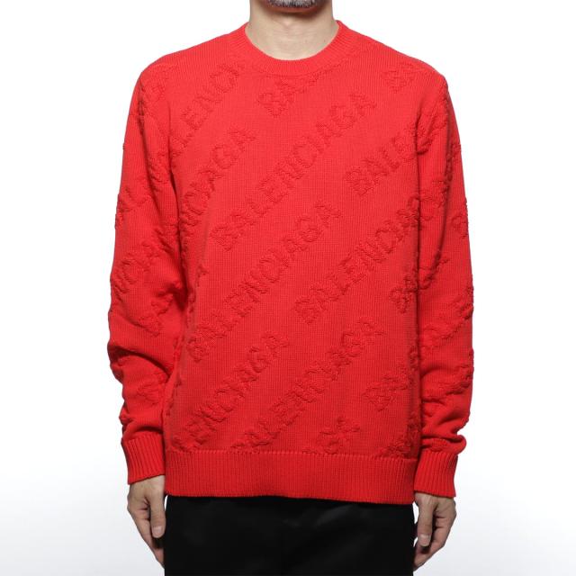 国際ブランド】 (BALENCIAGA/ニット・セーター) ３カラー CREWNECK LOGO ALLOVER MEN'S □BALENCIAGA□  大人気 657401T32007440 657401T32009054 657401T32002900 - トップス -  guaira.uc.edu.py