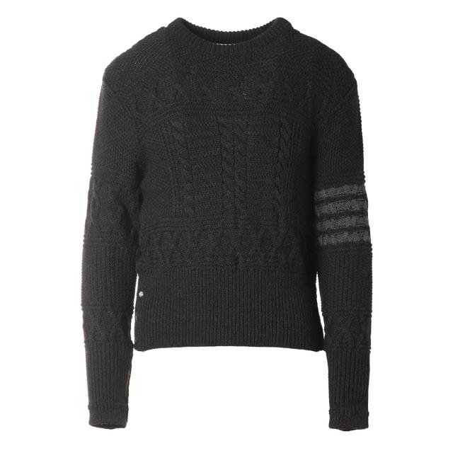 在庫限り あす着 トムブラウン Thom Browne クルーネック セーター メンズ Aran Cable Classic Crewneck 激安の Bayounyc Com