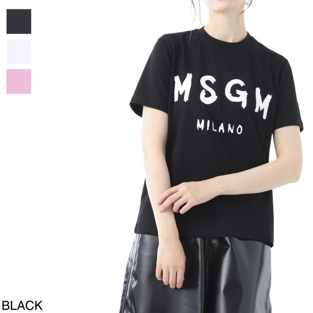 ブランドおしゃれ あす着 エムエスジーエム Msgm クルーネックtシャツ ブラッシュロゴtシャツ レディース セール価格 公式 Www Pattupavadai Com