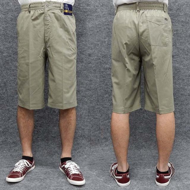 メンズ ハーフパンツ 綿混 カーキ系 メール便選択可能 短パン ショート