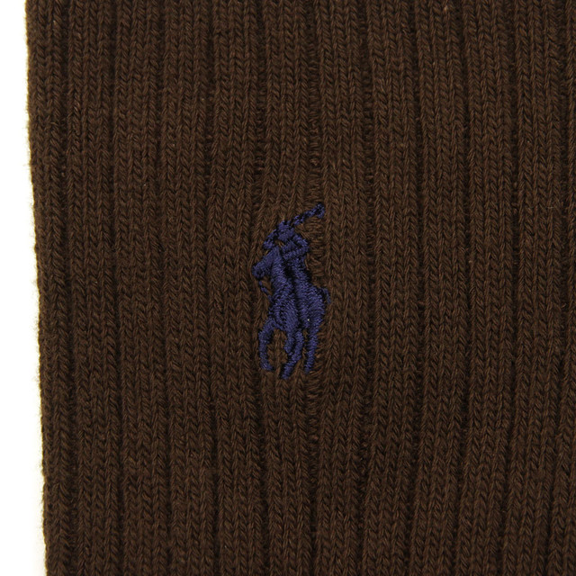 ポロラルフローレン POLO RALPH LAUREN 正規品 ソックス Cotton Crew Single Sock ブラウン