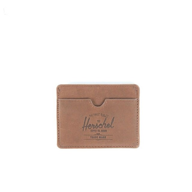 ハーシェル Herschel 10045-00037-OS Charlie Leather Brown Nubuck レザーカードホルダー
