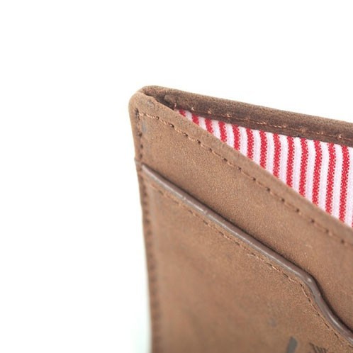 ハーシェル Herschel 10045-00037-OS Charlie Leather Brown Nubuck レザーカードホルダー