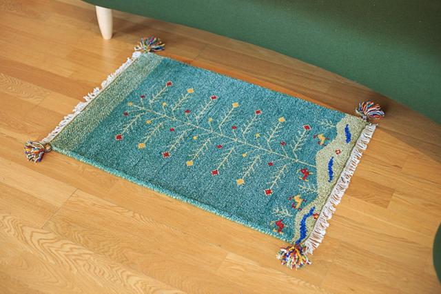 最新作国産 ウールラグ 玄関マット 90cm×60cm ギャッベ ハンドノット 5/28 Handknoted Gabbeh Program #62(r-1705dn62-9060)の通販はau PAY マーケット - 窓美人|商品ロットナンバー:270351662 得価低価