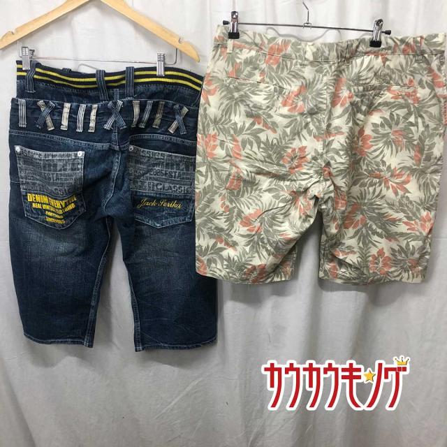 中古 ユニクロ 他 柄 ハーフパンツ ハーフショーツ デニム サイズxl メンズの通販はau Pay マーケット カウカウキング Au Wowma 店 商品ロットナンバー