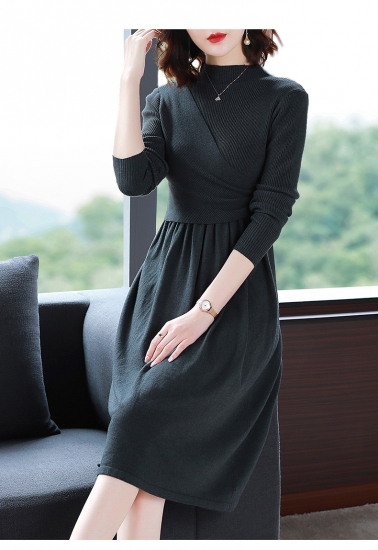 100 の保証 40代のレディースファッション 大きいサイズのレデースファッション ニット ワンピ 秋冬 体型カバー 長袖 30代 50代 60代 K0719 枚数限定 Arnabmobility Com