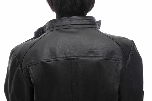 ザラ Zara Black Tag ブラックタグ シングルライダース シボ革