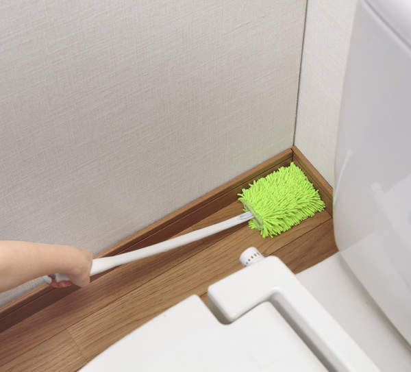 トイレ床ふきモップ スペア付 （ トイレ掃除 床清掃 モップ掛け