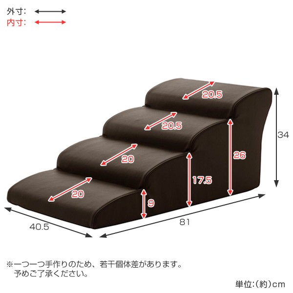 ドッグステップ 4段 小型犬用 階段型ソファ （ 送料無料 ステップ スロープ 犬用スロープ 階段 ペットステップ ペットスロープ 犬用階段