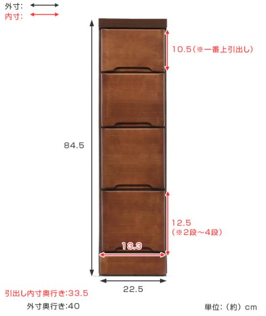 定番HOT スリムチェスト ランドリーチェスト 整理タンス 完成品 収納 隙間 の通販はau PAY マーケット - リビングート|商品ロット 4段 すき間収納 引き出し 木製 幅22.5cm ( 送料無料 タンス チェスト 大人気新作