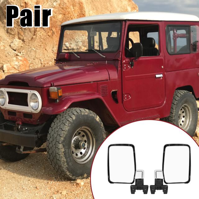 国産 X Autohaux 車のバックミラー シルバートーン トヨタ用ランドクルーザー用1980 1996 ペア入り 無料長期保証 Olsonesq Com