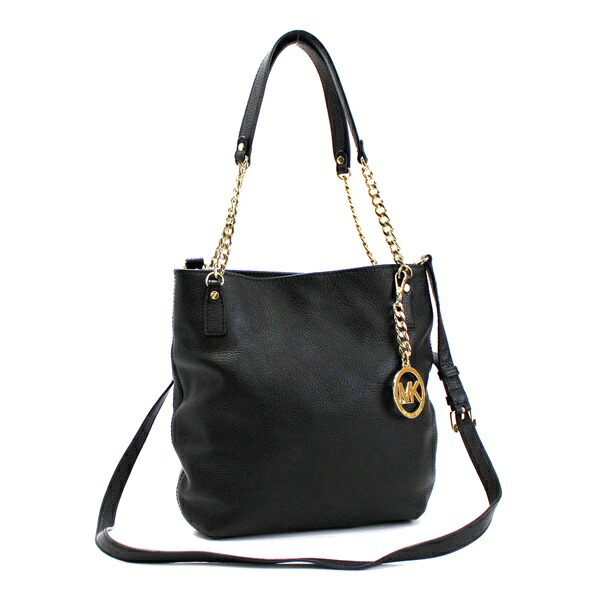 安心の定価販売 マイケルコース 2way トートバッグ ショルダーバッグ レザー ブラック ゴールド金具 チャーム付き Abランク Michael Kors 2ウェイ 激安ブランド Www Hopheads Com