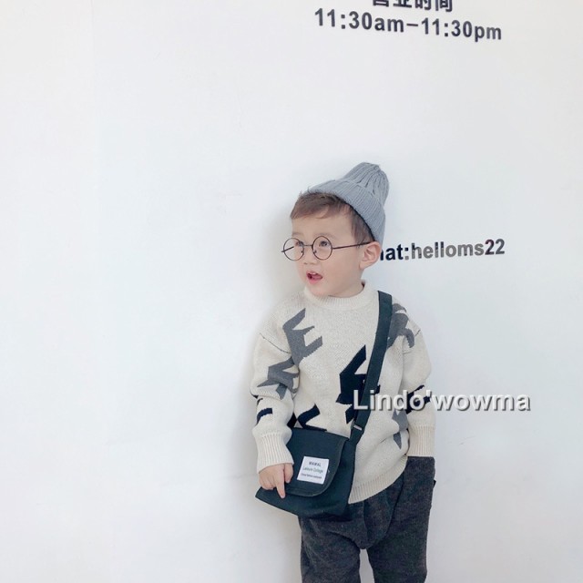 長袖ニットセーター 男 カットソー トップス 子供服 レディース