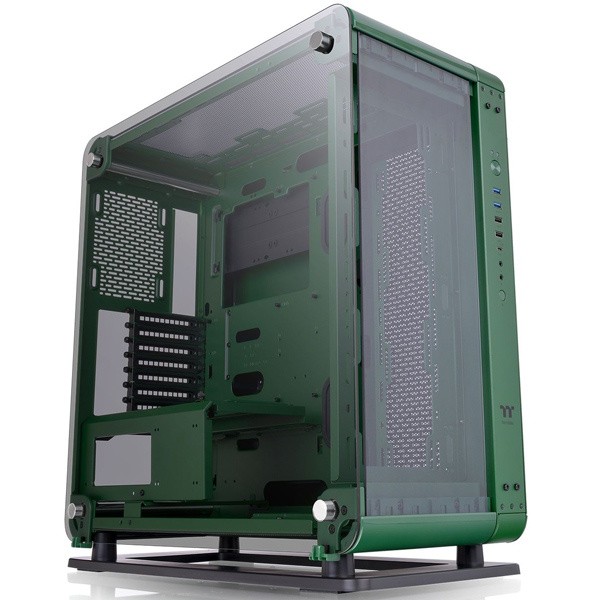 直売大特価 Thermaltake Ca 1v2 00mcwn 00 ミドルタワーpcケース Core P6 Tg Racing Green 新製品 激安 Math Hi Is