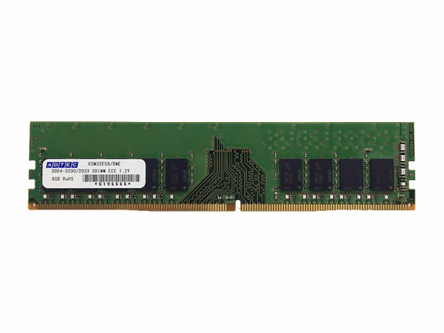 アドテック [ADS3200D-E8GSBW] DDR4-3200 UDIMM ECC 8GB×2枚 1Rx8