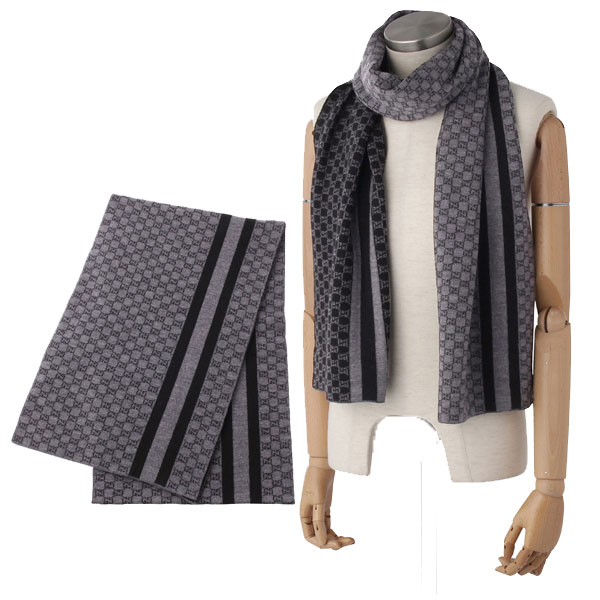 激安通販の 期間限クーポン配布中 グッチ Gucci g Gg柄 メンズ ダークグレー ブラック マフラースカーフストール ダークグレー ブラック g Gg柄 アウトレット ギ 人気の 9a2dcf7d Merrilyorsini Com