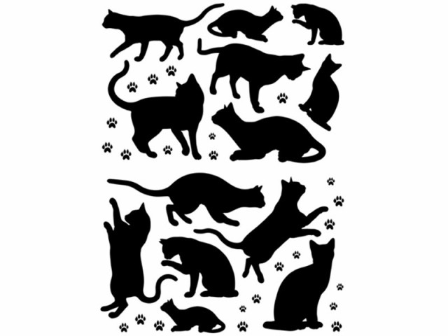 Dali Vinyl Wall Sticker壁紙シール 壁飾りウォールステッカー Cats