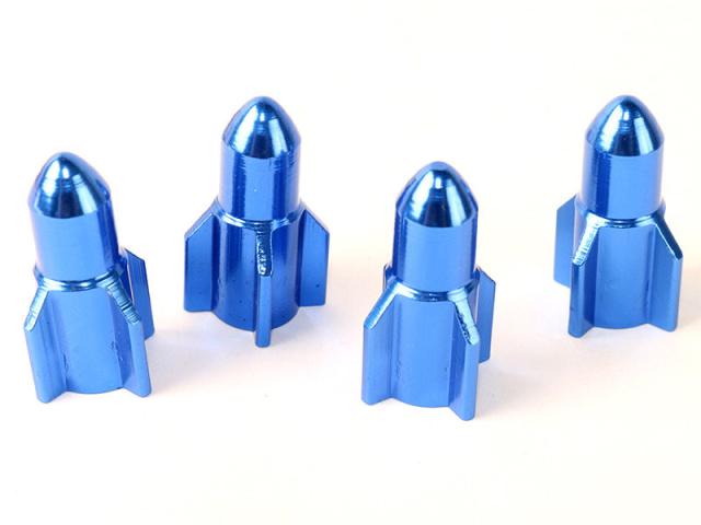 自転車 アルミ 米式バルブ用 バルブキャップ 4個入 ロケット模様 ブルー 送料込の通販はau Pay マーケット Piii 商品ロットナンバー 312434284