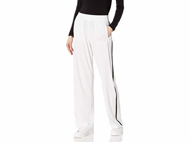 (取寄) ノーマ カマリ ウィメンズ パンツ Norma Kamali Womens Pants White/Offset Stripe