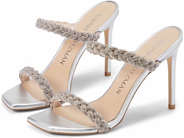 (取寄) スチュアート ワイツマン アディソン 100 サンダル Stuart Weitzman Addison 100 Sandal Silver