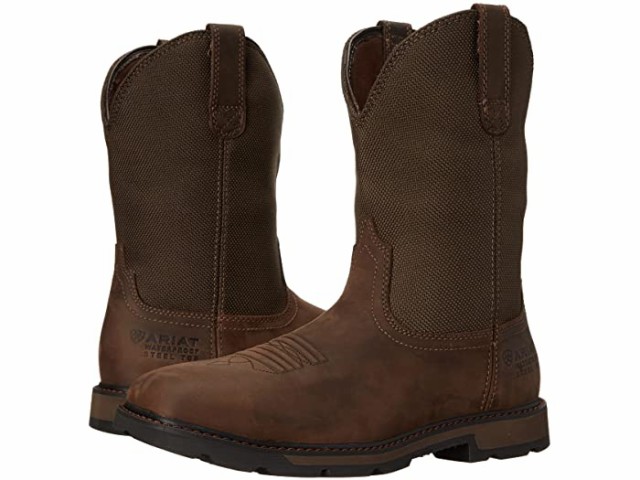 (取寄) アリアット グランドブレーカー ワイド スクエア トゥ H20 Ariat Groundbreaker Wide Square Toe H20 ST Palm Brown/Ballistic B