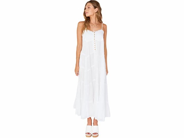 (取寄) ショウ ミー ユア ムームー グレイシー ミディ ドレス Show Me Your Mumu Gracie Midi Dress White Voile