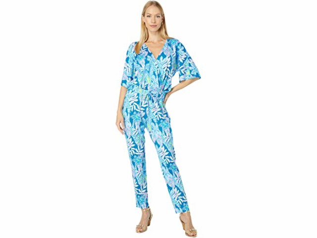 (取寄) リリー ピュリッツァー ジャンプスーツ Lilly Pulitzer Merrick Jumpsuit Macaw Blue Tall Me About It