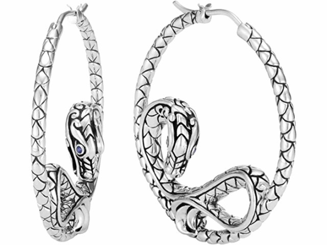 (取寄) ジョン ハーディ フープ イヤリングス John Hardy Legends Naga Hoop Earrings Sterling Silver