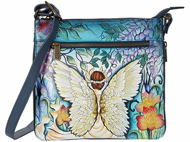 (取寄) アヌシュカ エクスパンダブル トラベル クロスボディ 550 Anuschka Expandable Travel Crossbody 550 Enchanted Garden