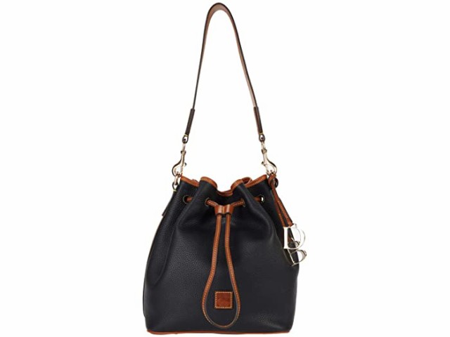 (取寄) ドゥーニー & バーク ペブル Ii ドローストリング Dooney & Bourke Pebble II Drawstring Black/Brandy Trim