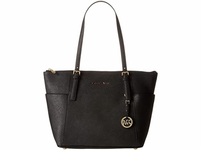 (取寄) マイケルコース ジェット セット サフィーノ トップジップ トート MICHAEL Michael Kors Jet Set Saffiano Top-Zip Tote Black