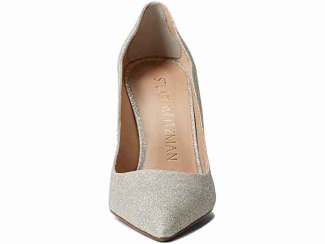 (取寄) スチュアート ワイツマン スチュアート 100 スカルプ ポンプ Stuart Weitzman Stuart 100 Scallop Pump Platino