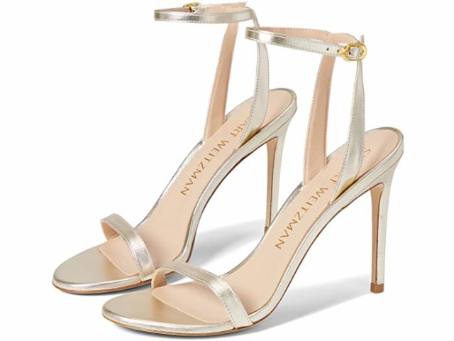 (取寄) スチュアート ワイツマン ベアリヌード 100 サンダル Stuart Weitzman Barelynude 100 Sandal Platino