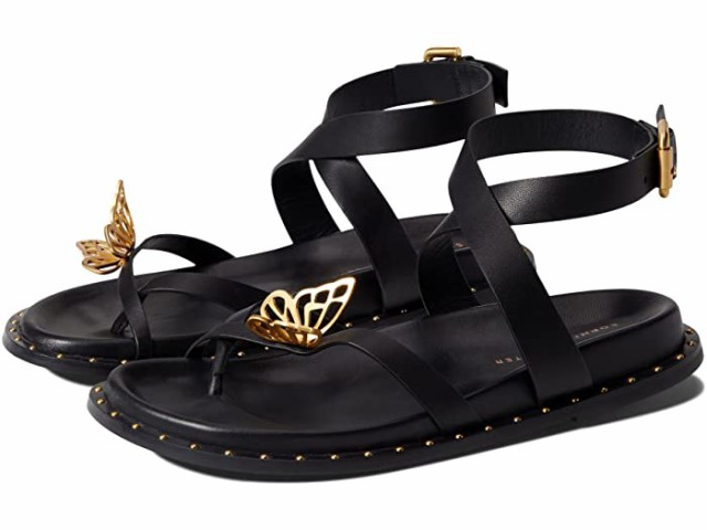 (取寄) ソフィア ウェブスター マリポサ コンフォート サンダル Sophia Webster Mariposa Comfort Sandal Black/Gold