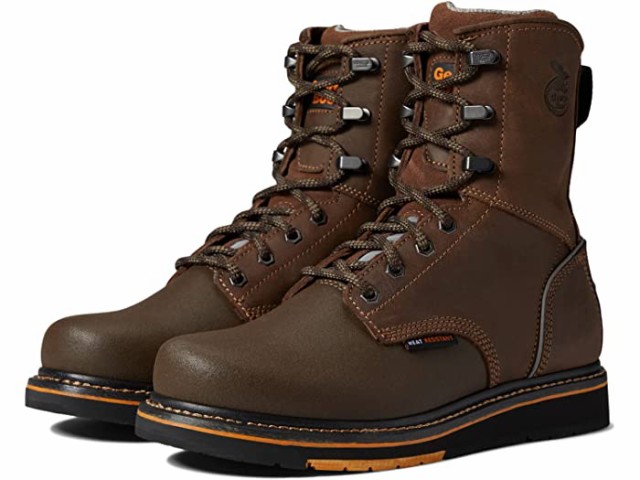 (取寄) ジョージア ブーツ Lt パワー ウェッジ 8 ソフト Georgia Boot AMP LT Power Wedge 8 Soft Brown