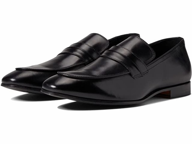 (取寄) マッシモ マッテオ トスカニー ストラップ ペニー ローファー Massimo Matteo Tuscany Strap Penny Loafer Black