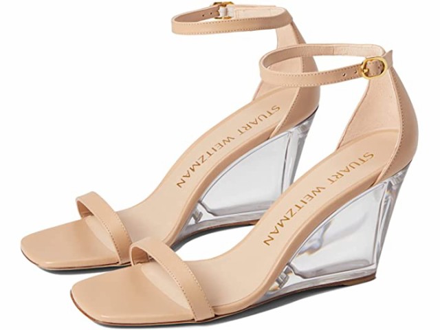 (取寄) スチュアート ワイツマン 85 ウェッジ Stuart Weitzman Nudistlucite 85 Wedge Adobe