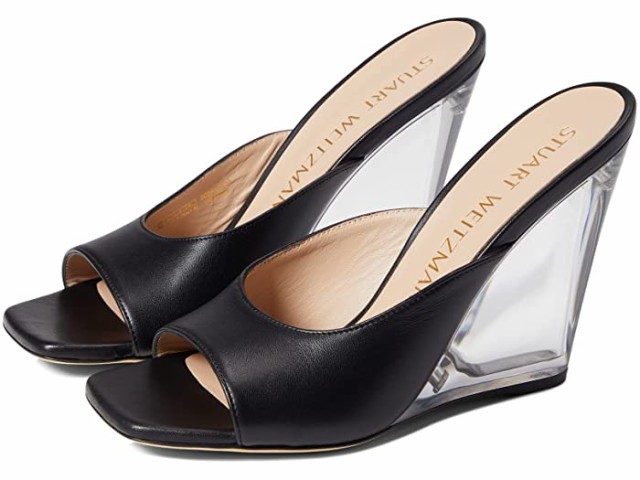 (取寄) スチュアート ワイツマン ティア 100 ルーサイト ウェッジ Stuart Weitzman Tia 100 Lucite Wedge Black