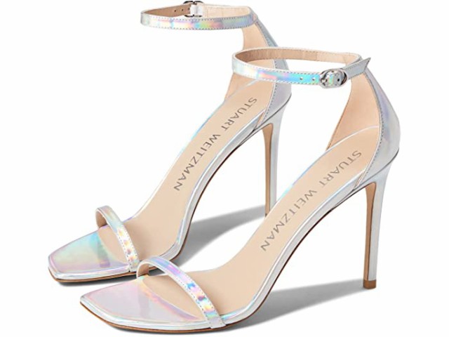 (取寄) スチュアート ワイツマン ヌーディストカーブ 100 サンダル Stuart Weitzman Nudistcurve 100 Sandal Silver 1