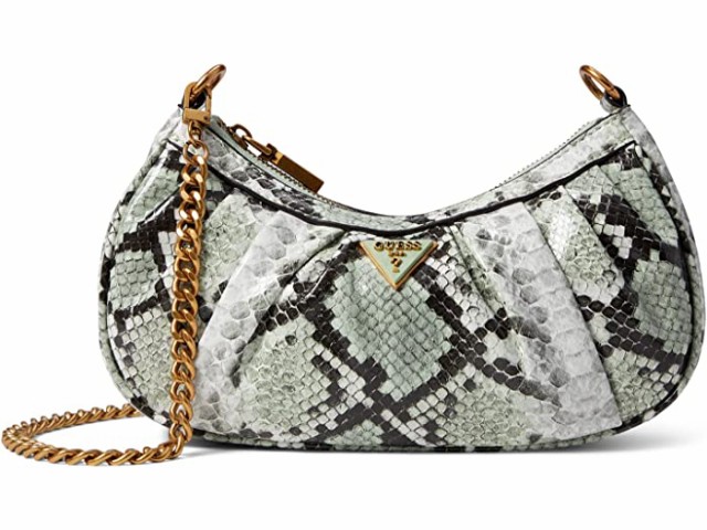 (取寄) ゲス Mariana トップ ジップ ショルダー バッグ GUESS Mariana Top Zip Shoulder Bag Sage Python